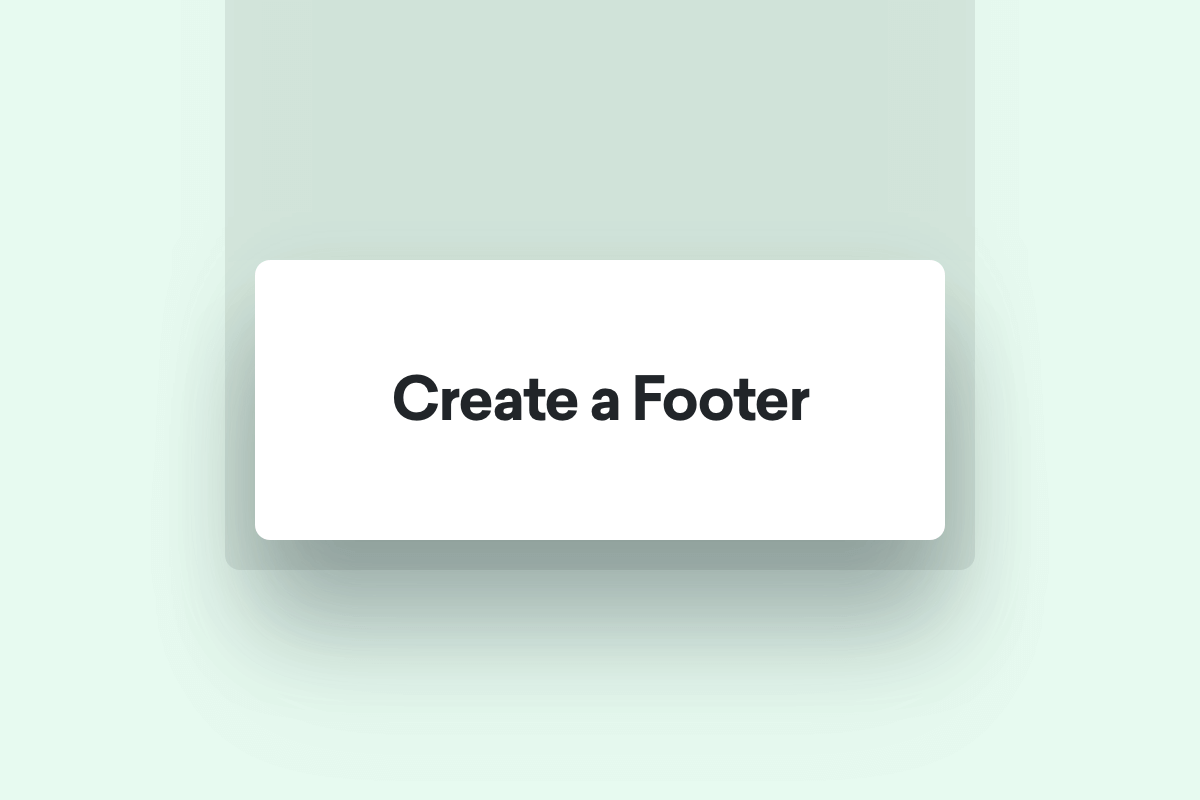 Creating website Footer